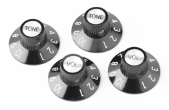 Fender 72 Telecaster Custom Knobs (4) - Black - Fender