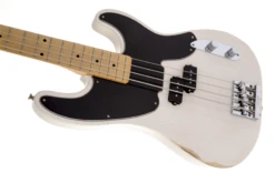 Fender Mike Dirnt Road Worn Precision Bass, Maple Fingerboard - White Blonde - Fender -Zedem Sale Store 0138412701 gtr cntbdyleft 001 nr