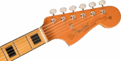 Fender Troy Van Leeuwen Jazzmaster, Bound Maple Fingerboard, Copper Age - Fender -Zedem Sale Store 0140072794 gtr hdstckfrt 001 nr