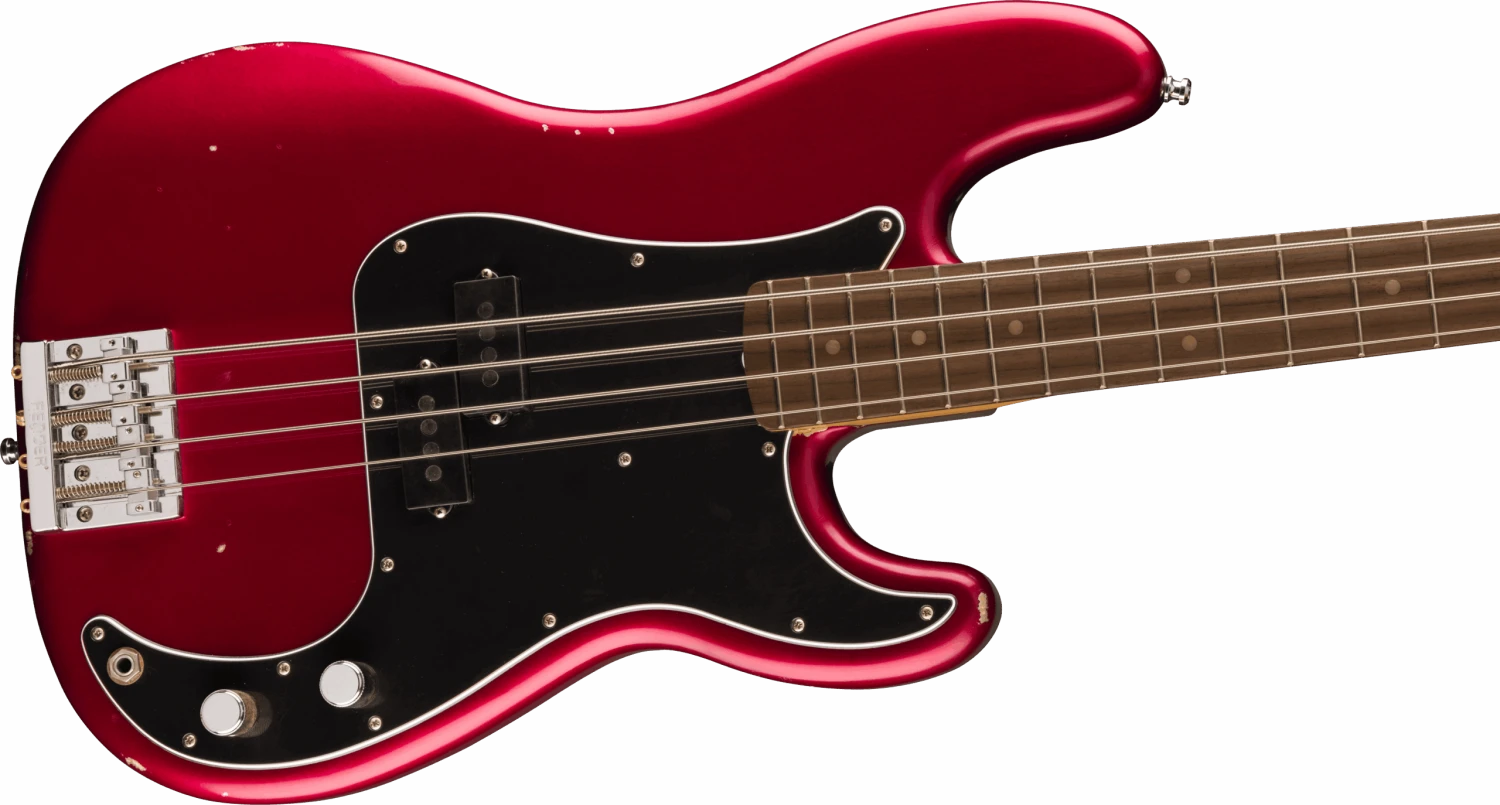 Fender Nate Mendel P Bass, Rosewood Fingerboard, Candy Apple Red - Fender 3 Fender Nate Mendel P Bass, Rosewood Fingerboard, Candy Apple Red - Fender - Image 3