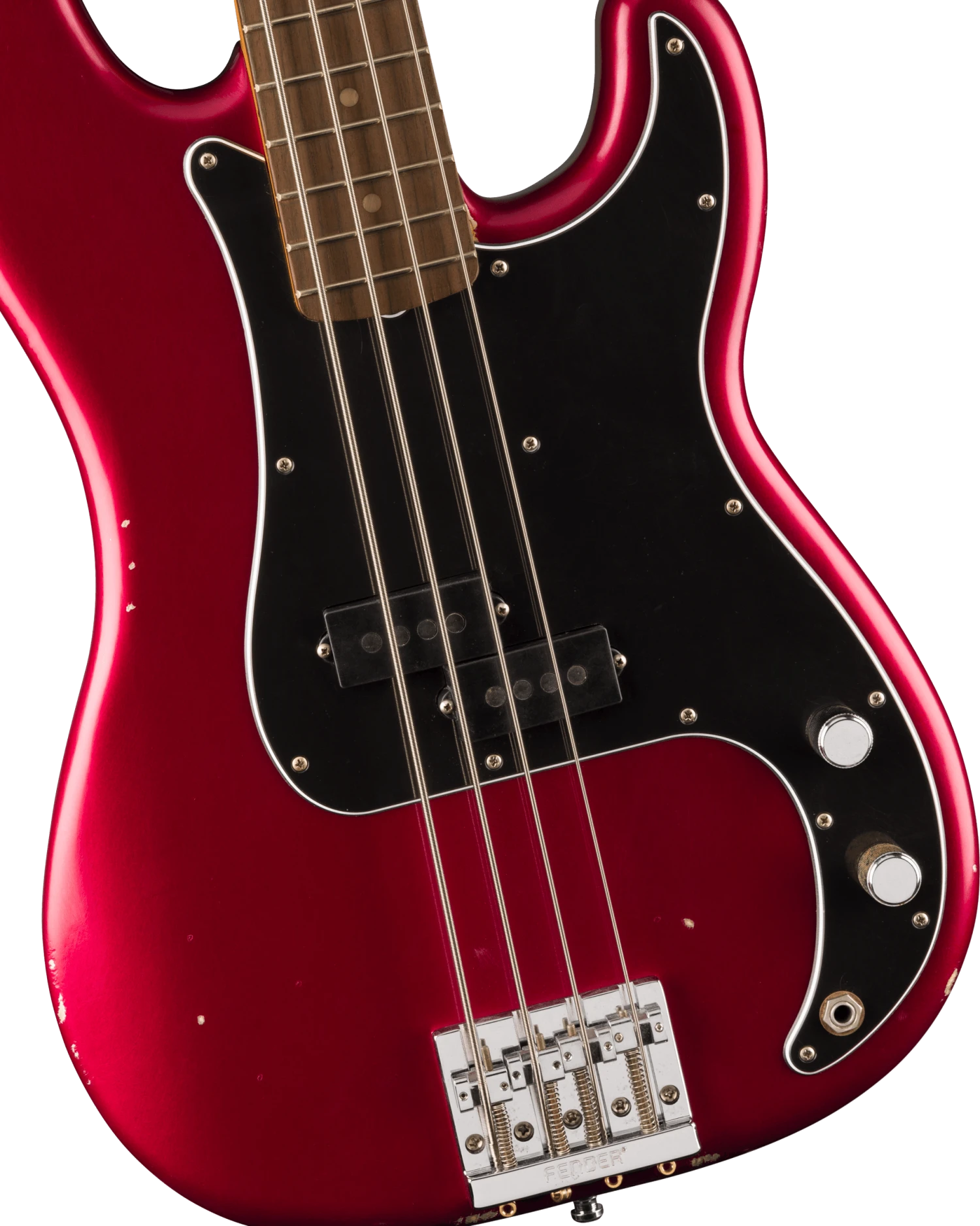 Fender Nate Mendel P Bass, Rosewood Fingerboard, Candy Apple Red - Fender 4 Fender Nate Mendel P Bass, Rosewood Fingerboard, Candy Apple Red - Fender - Image 4