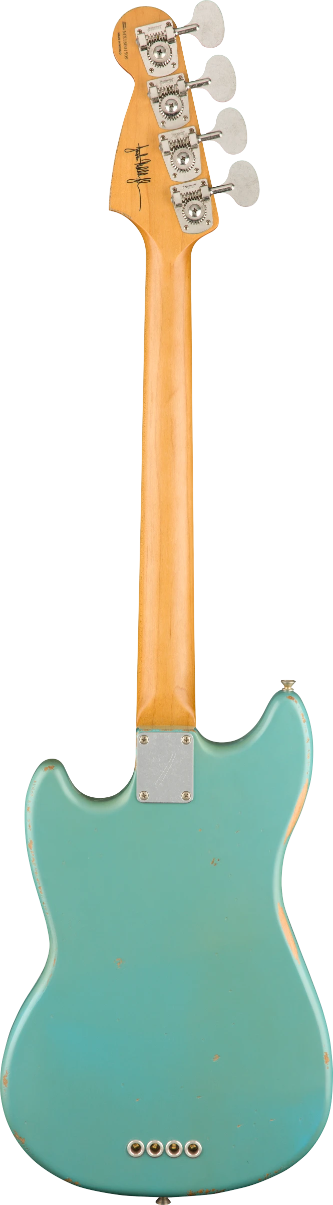 Fender JMJ Road Worn Mustang Bass, Rosewood Fingerboard, Faded Daphne Blue - Fender 2 Fender JMJ Road Worn Mustang Bass, Rosewood Fingerboard, Faded Daphne Blue - Fender - Image 2