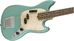 Fender JMJ Road Worn Mustang Bass, Rosewood Fingerboard, Faded Daphne Blue - Fender 8 Fender JMJ Road Worn Mustang Bass, Rosewood Fingerboard, Faded Daphne Blue - Fender -Zedem Sale Store 0144060390 gtr cntbdyright 001 nr