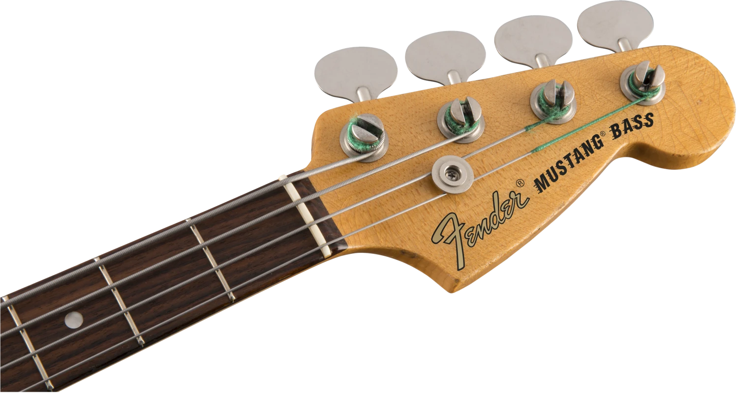 Fender JMJ Road Worn Mustang Bass, Rosewood Fingerboard, Faded Daphne Blue - Fender 5 Fender JMJ Road Worn Mustang Bass, Rosewood Fingerboard, Faded Daphne Blue - Fender - Image 5