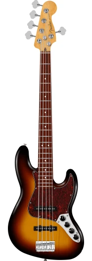 Fender Player II Modified Active Jazz Bass V, Rosewood Fingerboard, 3 Tone Sunburst - Fender
