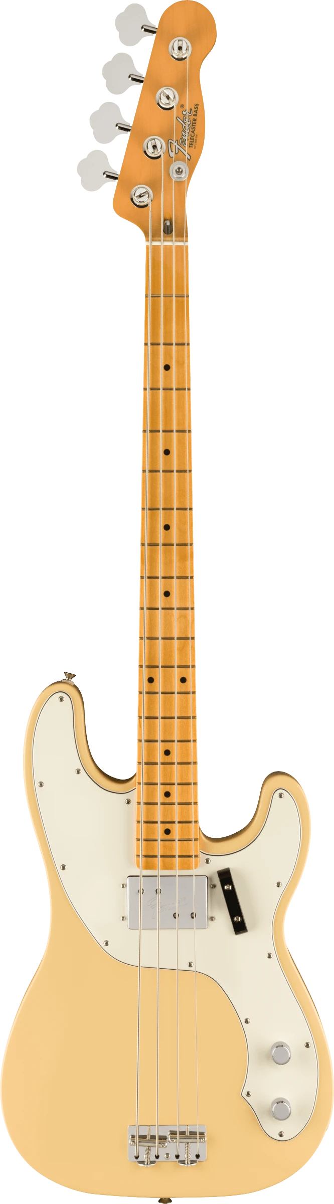 Fender Vintera II '70s Telecaster Bass, Maple Fingerboard, Vintage White - Fender 1 Fender Vintera II '70s Telecaster Bass, Maple Fingerboard, Vintage White - Fender