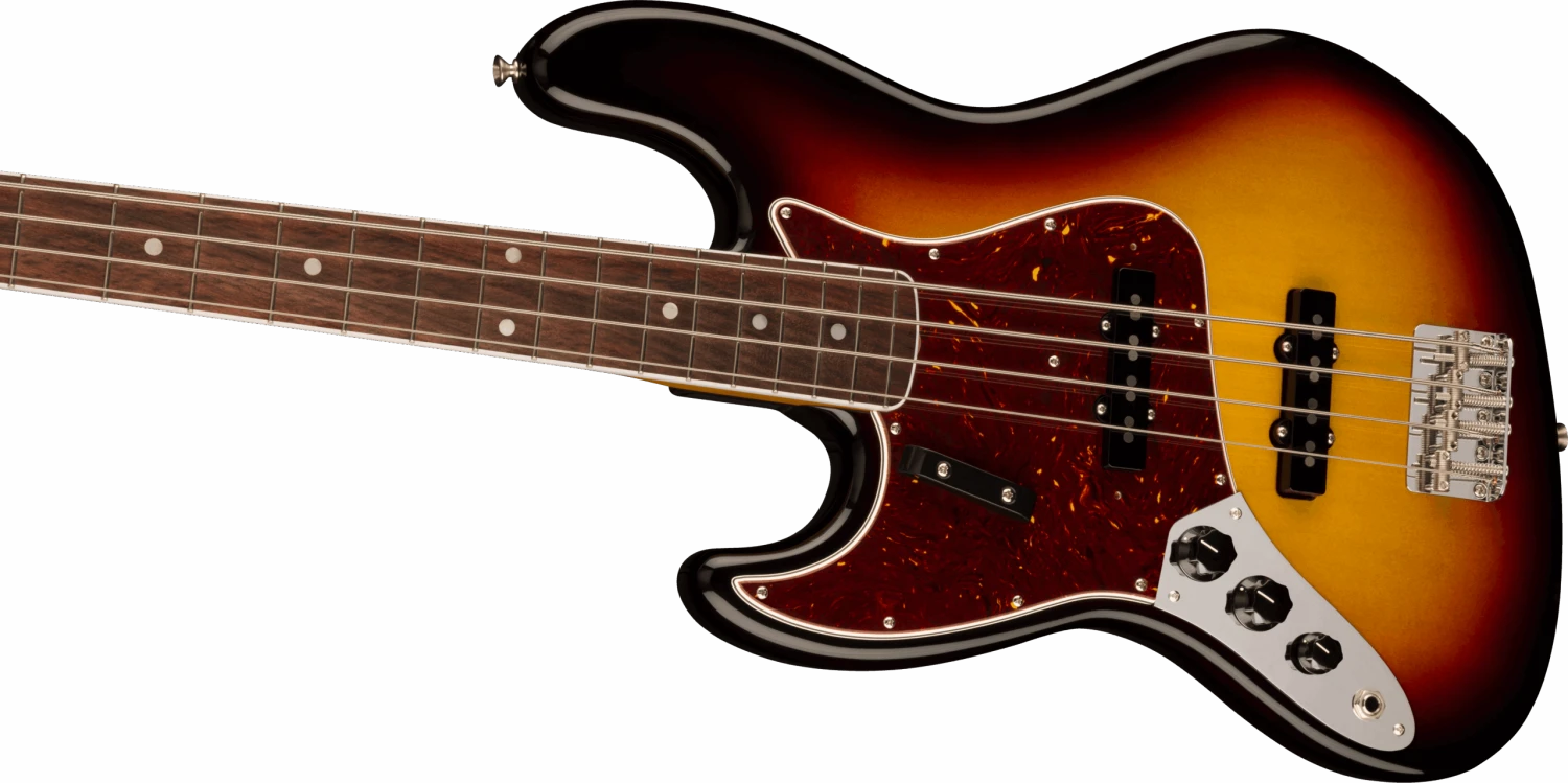 Fender American Vintage II 1966 Jazz Bass Left-Hand, Rosewood Fingerboard, 3-Color Sunburst - Fender 3 Fender American Vintage II 1966 Jazz Bass Left-Hand, Rosewood Fingerboard, 3-Color Sunburst - Fender - Image 3