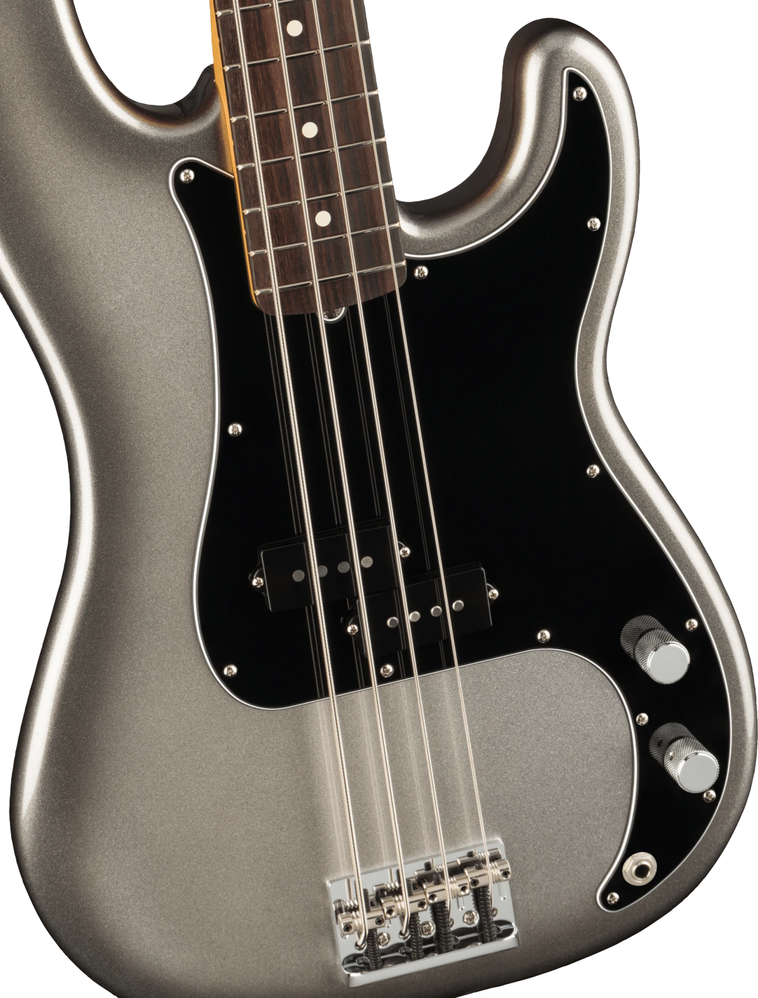 Fender American Professional II Precision Bass, Rosewood Fingerboard, Mercury - Fender 4 Fender American Professional II Precision Bass, Rosewood Fingerboard, Mercury - Fender - Image 4