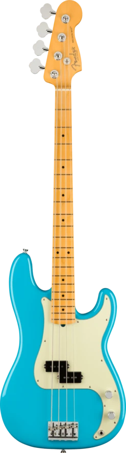 Fender American Professional II Precision Bass, Maple Fingerboard, Miami Blue - Fender