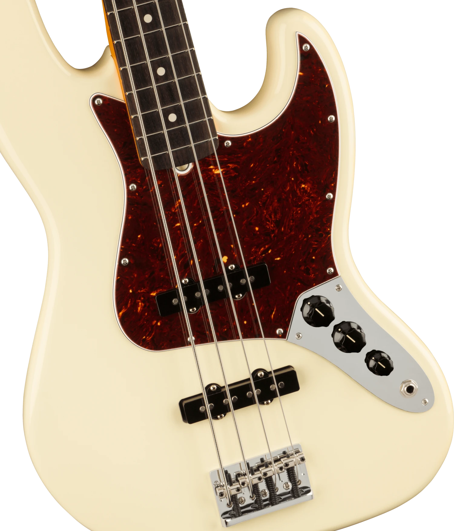 Fender American Professional II Jazz Bass, Rosewood Fingerboard, Olympic White - Fender 4 Fender American Professional II Jazz Bass, Rosewood Fingerboard, Olympic White - Fender - Image 4