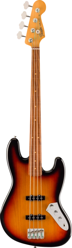 Fender Jaco Pastorius Jazz Bass, Fretless, Pau Ferro Fingerboard, 3-Color Sunburst - Fender