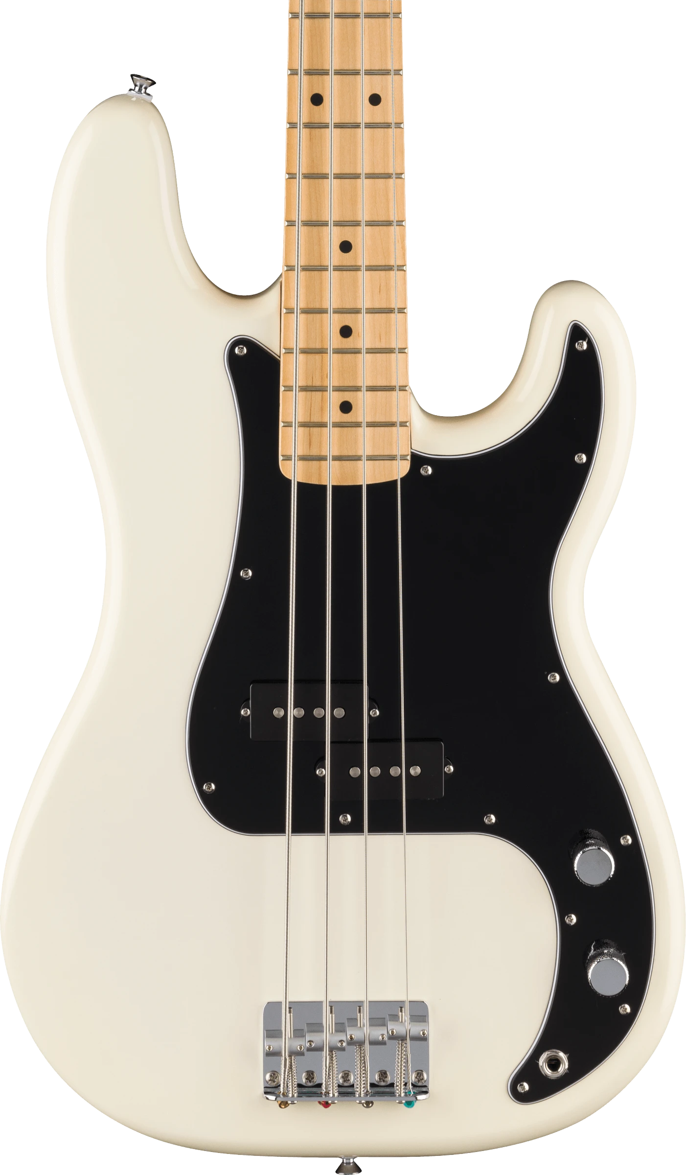 Fender Standard Precision Bass, Maple Fingerboard, Black Pickguard, Olympic White - Fender 3 Fender Standard Precision Bass, Maple Fingerboard, Black Pickguard, Olympic White - Fender - Image 3