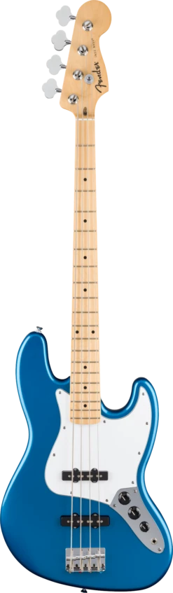 Fender Standard Jazz Bass, Maple Fingerboard, White Pickguard, Aqua Marine Metallic - Fender