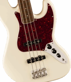 Squier Limited Edition Classic Vibe™ Mid-'60s Jazz Bass®, Laurel Fingerboard, Tortoiseshell Pickguard, Olympic White - Squier -Zedem Sale Store 0374533505 sqr ins fbd 1 nr