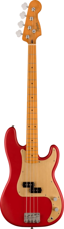 Squier 40th Anniversary Precision Bass, Vintage Edition, Maple Fingerboard - Satin Dakota Red - Squier