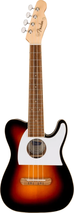 Fender Fullerton Tele Uke, Walnut Fingerboard, White Pickguard, 2-Color Sunburst - Fender
