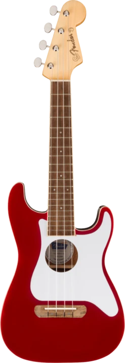 Fender Fullerton Strat Uke, Walnut Fingerboard, White Pickguard Candy Apple Red - Fender