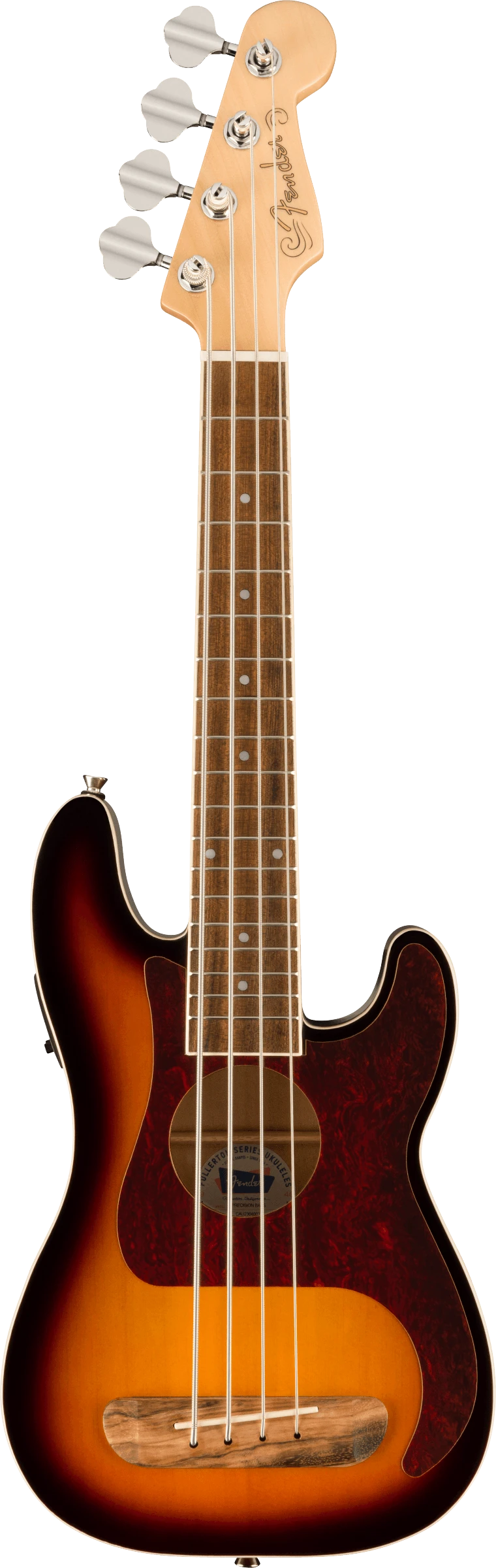 Fender Fullerton Precision Bass Uke, Walnut Fingerboard, Tortoiseshell Pickguard, 3-Color Sunburst - Fender 1 Fender Fullerton Precision Bass Uke, Walnut Fingerboard, Tortoiseshell Pickguard, 3-Color Sunburst - Fender
