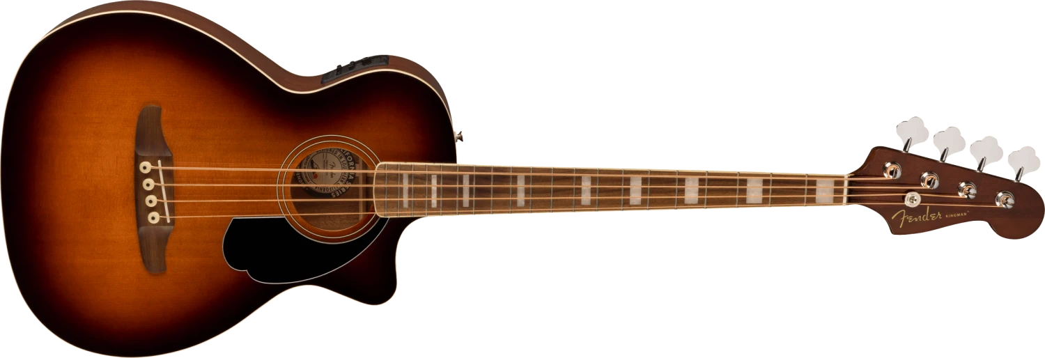 Fender Kingman Bass, Walnut Fingerboard, Black Pickguard, Shaded Edge Burst - Fender 4 Fender Kingman Bass, Walnut Fingerboard, Black Pickguard, Shaded Edge Burst - Fender - Image 4