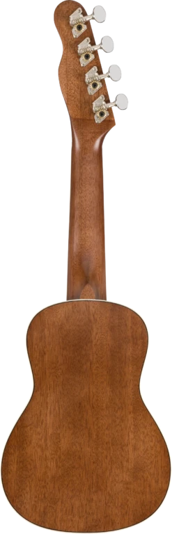 Fender - Seaside Soprano Ukulele Pack, Walnut Fingerboard, Natural - Fender -Zedem Sale Store 0971610022 gtr back 001 rl