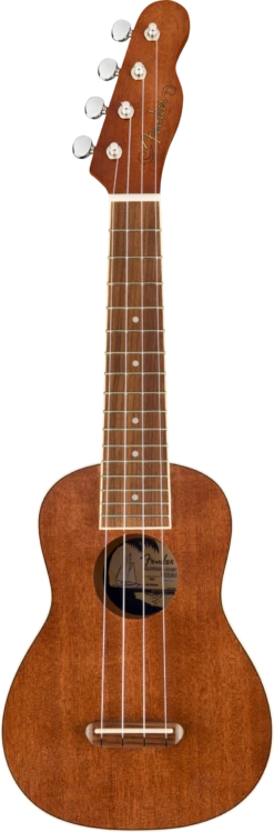 Fender - Seaside Soprano Ukulele Pack, Walnut Fingerboard, Natural - Fender