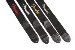 Fender Fender Logo Strap, Black/Red Logo, 2" - Fender -Zedem Sale Store 0990662080 merch dtl 003 nr