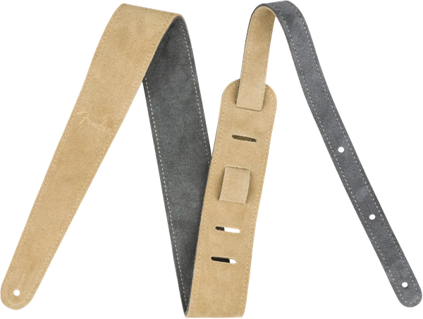 Fender Reversible Suede Strap, Gray/Tan, 2" - Fender 2 Fender Reversible Suede Strap, Gray/Tan, 2" - Fender - Image 2