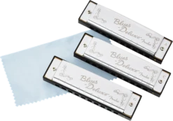 Fender Blues Deluxe Harmonica, Pack Of 3, With Case - Fender -Zedem Sale Store 0990701021 merch dtl 003 nr
