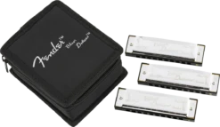 Fender Blues Deluxe Harmonica, Pack Of 3, With Case - Fender