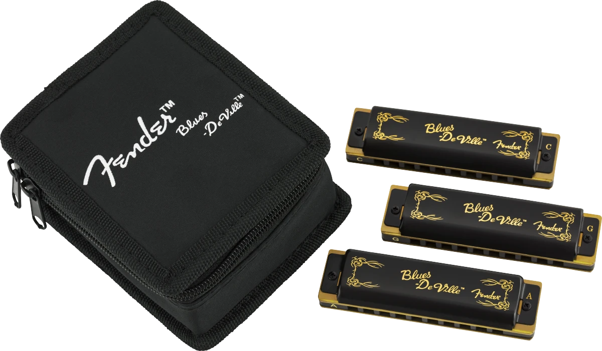 Fender Blues Deville Harmonicas 3-Pack With Case (Keys Of C, G And A) - Fender 1 Fender Blues Deville Harmonicas 3-Pack With Case (Keys Of C, G And A) - Fender