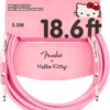 Fender X Hello Kitty 18.6' Instrument Cable, Pink - Fender -Zedem Sale Store 0990818156 fen acc frt 2 nr