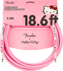 Fender X Hello Kitty 18.6' Instrument Cable, Pink - Fender