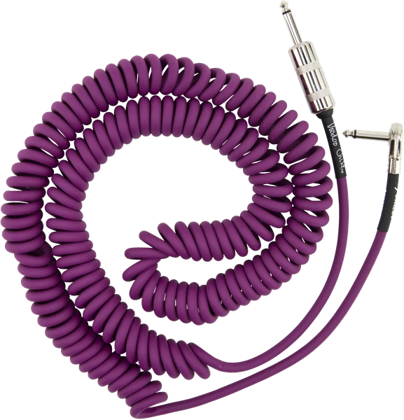 Fender Hendrix Voodoo Child Coil Instrument Cable, Straight/Angle, 30' - Purple - Fender 1 Fender Hendrix Voodoo Child Coil Instrument Cable, Straight/Angle, 30' - Purple - Fender