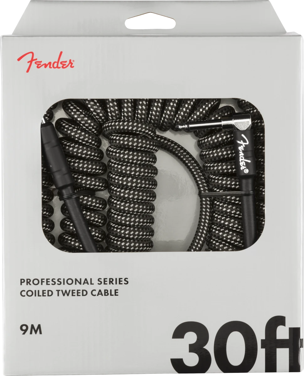 Fender Professional Series Coil Cable, 30' - Gray Tweed - Fender 2 Fender Professional Series Coil Cable, 30' - Gray Tweed - Fender - Image 2