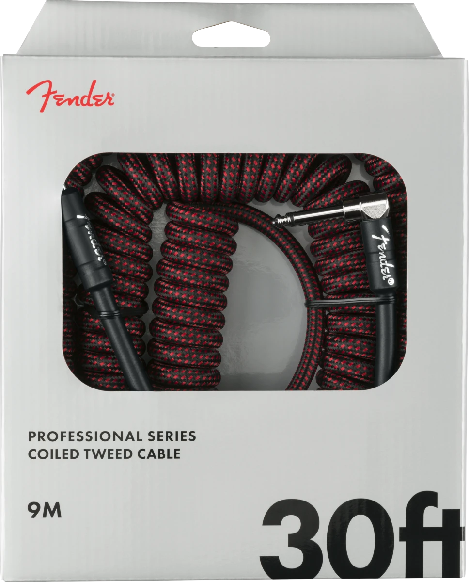 Fender Professional Series Coil Cable, 30' - Red Tweed - Fender 2 Fender Professional Series Coil Cable, 30' - Red Tweed - Fender - Image 2