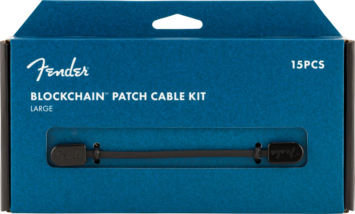 Fender Fender Blockchain Patch Cable Kit, Black, Large - Fender 2 Fender Fender Blockchain Patch Cable Kit, Black, Large - Fender - Image 2