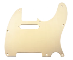 Fender Pickguard, Telecaster®, 8-Hole Mount, Gold-Plated, 1-Ply - Fender