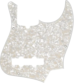 Fender 4-Ply Pickguard, Jazz Bass, 10-Hole Mount - White Pearloid - Fender