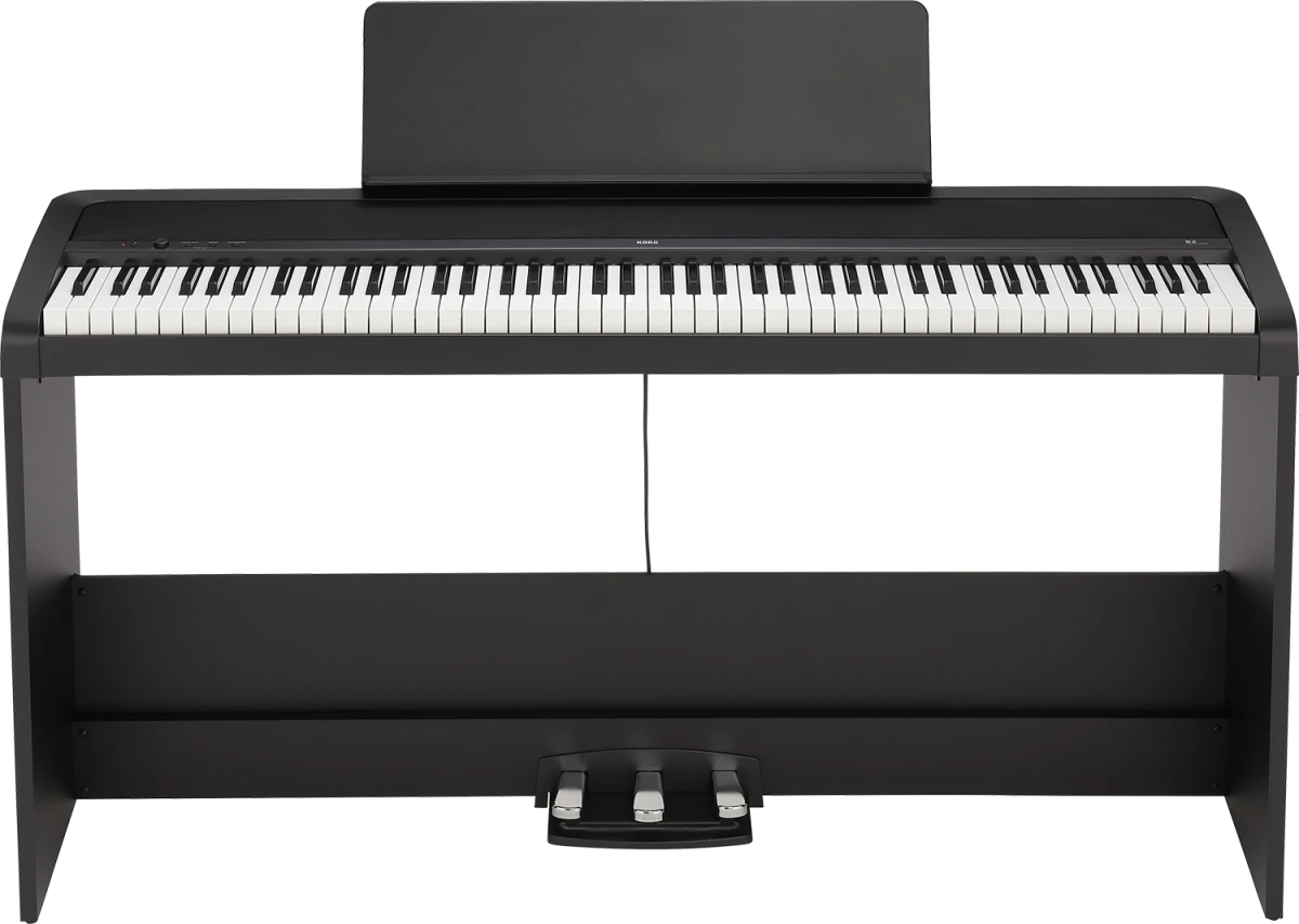 Korg B2SPBK B2 Piano,Stand,3 Pedals,Black - Korg 1 Korg B2SPBK B2 Piano,Stand,3 Pedals,Black - Korg