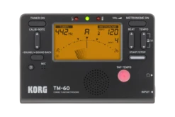 Korg TM60CBK Metronome Tuner With Contact Mic - Black - Korg