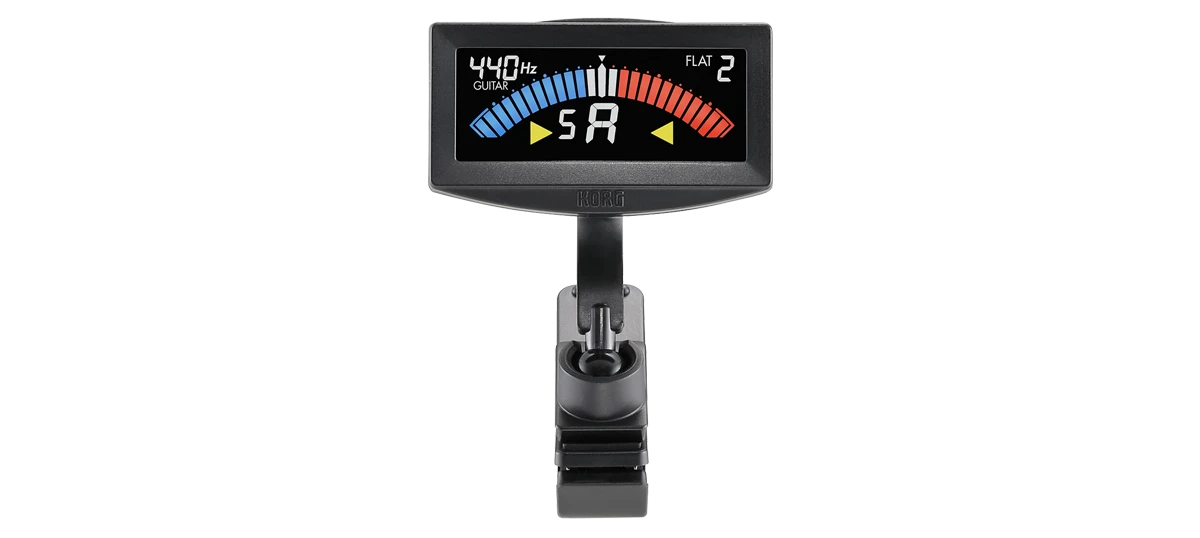 Korg AW4G-BK Pitchcrow Chromatic Guitar Clip-On Tuner, Color Lcd - Black - Korg 1 Korg AW4G-BK Pitchcrow Chromatic Guitar Clip-On Tuner, Color Lcd - Black - Korg