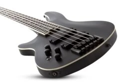 Schecter SLS Elite-5 "Evil Twin" Left-Handed Satin Black - Schecter -Zedem Sale Store 1397 SHC hqw angle