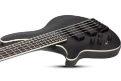 Schecter SLS Elite-5 "Evil Twin" Left-Handed Satin Black - Schecter -Zedem Sale Store 1397 SHC hqw angle4