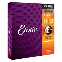 Elixir Acoustic Phosphor Bronze Nanoweb CL 11-52 - Elixir