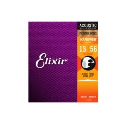 Elixir Acoustic Phosphor Bronze Nanoweb Med 13-56 - Elixir