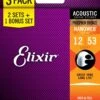ELIXIR Nanoweb Coated Phosphor Bronze Acoustic Guitar Strings (.012-.053) (2+1 Pack) - Elixir -Zedem Sale Store 16545 hqw