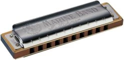 Hohner Marine Band 1896 Classic Harmonica - Bb - Hohner 3 Hohner Marine Band 1896 Classic Harmonica - Bb - Hohner -Zedem Sale Store 1896BX BF hqw FRONTVIEW