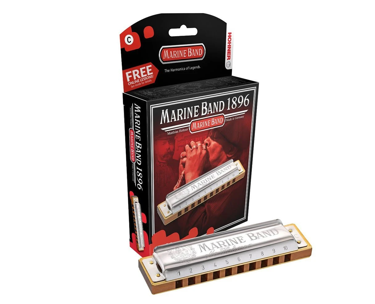 Hohner Marine Band 1896 Classic Harmonica In B Key - Hohner 1 Hohner Marine Band 1896 Classic Harmonica In B Key - Hohner