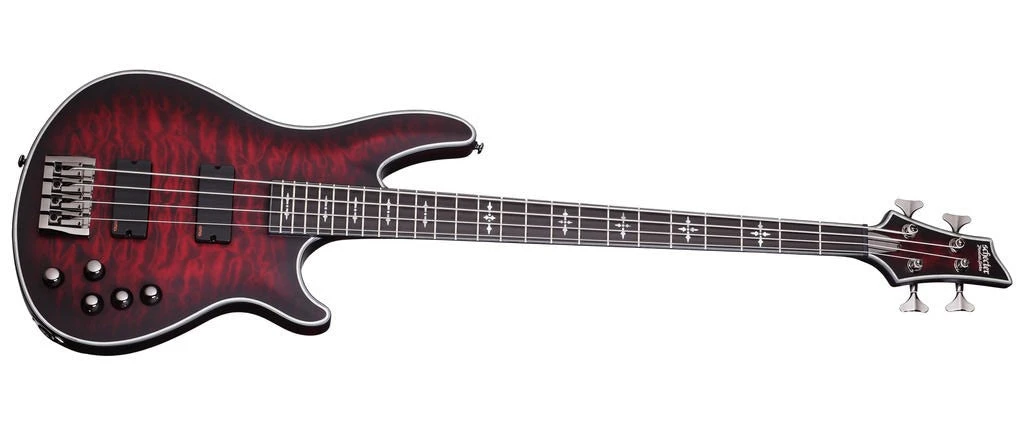 Schecter Hellraiser Extreme-4 Crimson Red Burst Satin - Schecter 3 Schecter Hellraiser Extreme-4 Crimson Red Burst Satin - Schecter - Image 3