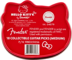 Fender X Hello Kitty Pick Tin, 18 Pack - Fender -Zedem Sale Store 1980351056 fen acc bck 1 nr
